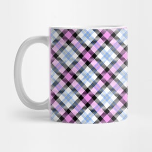 Pink and Blue Plaid Background Mug